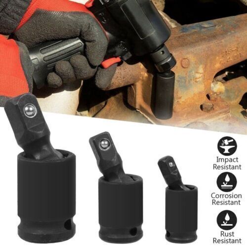 3Pcs Impact Universal Joint Socket Swivel Set 1/4" 3/8" 1/2" Drive Socket Tools