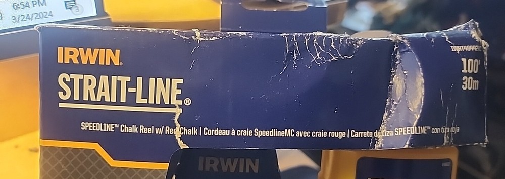 IRWIN strait-line (box is damaged)
