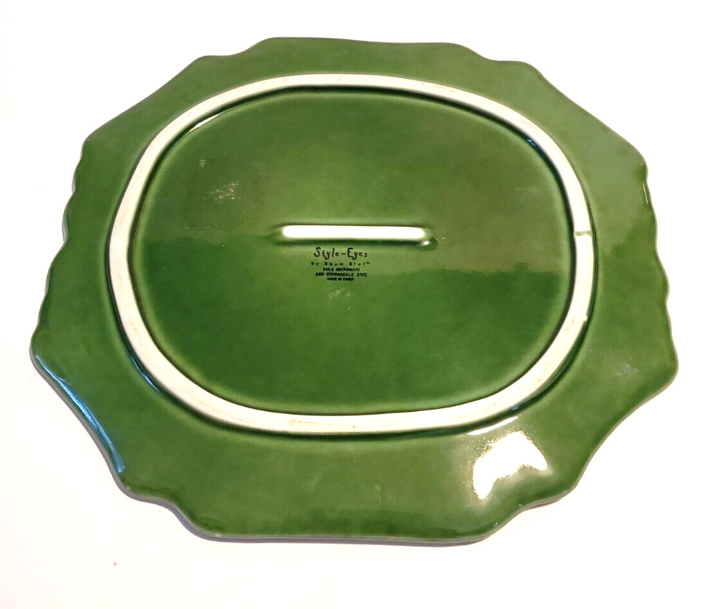 Style-Eyes by Boum Bros™ Ceramic Serving Platter Scroll-Work Edging Decorative