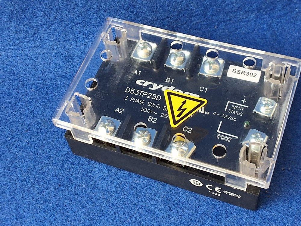 Crydom D53TP25D 3 Phase Solid State Relay 530V 25A 4-32VDC