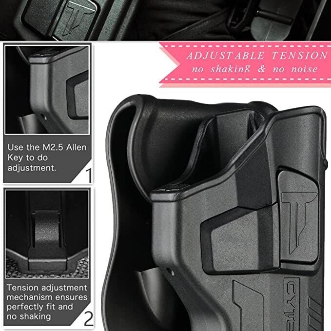 Taurus GX4 Level 2 OWB Paddle Holster w Quick Release Button