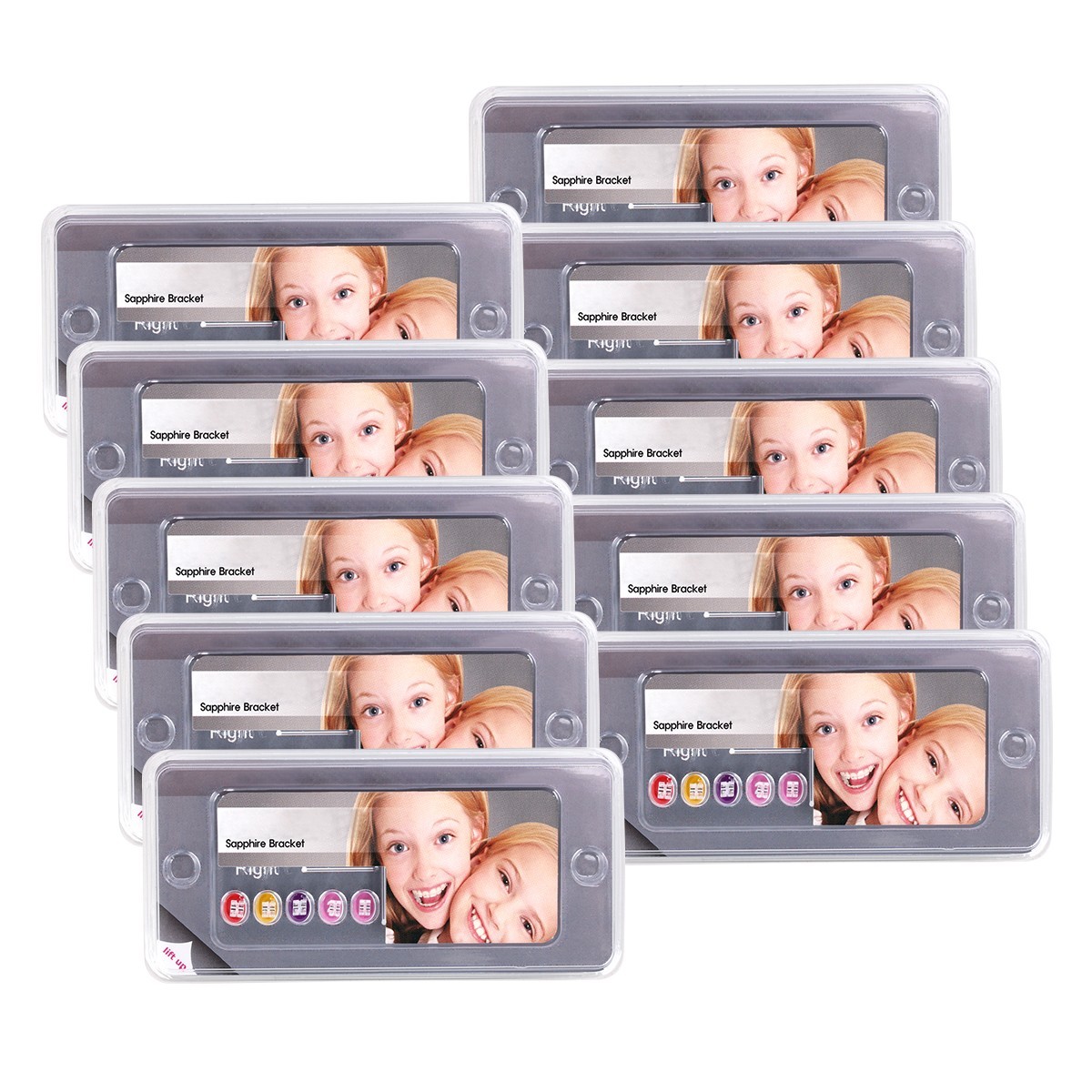 AZDENT Dental Orthodontic Sapphire Bracket Ceramic Braces Roth/MBT 022 Hooks 345