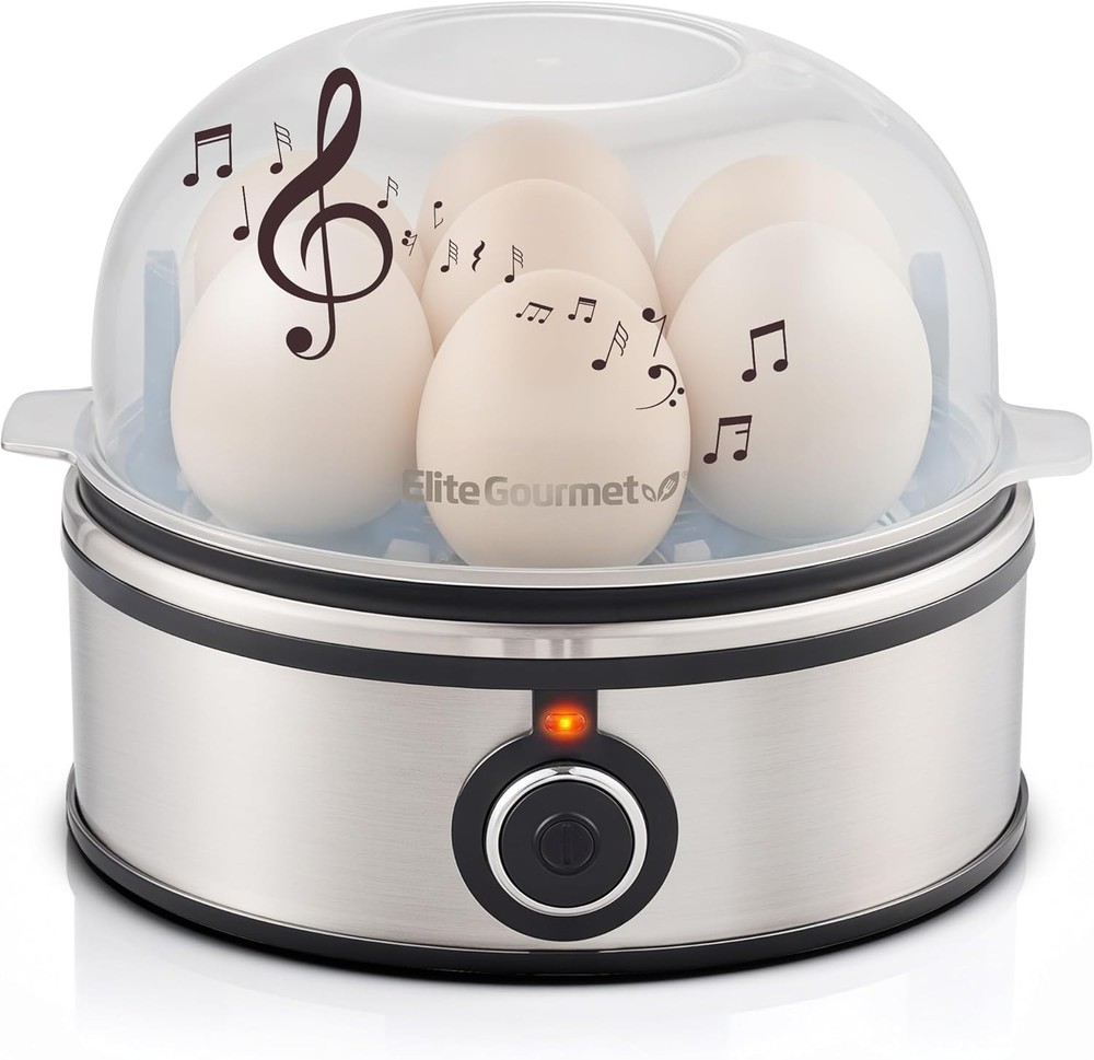 Compact Multi-Functional Egg Cooker: Boil, Poach & Make Omelets - 7-Egg Capacity