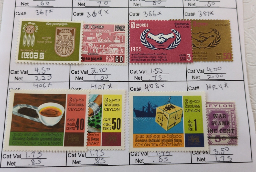 APC 5571 Ceylon MH scv $40 on circuiit sheets all identified