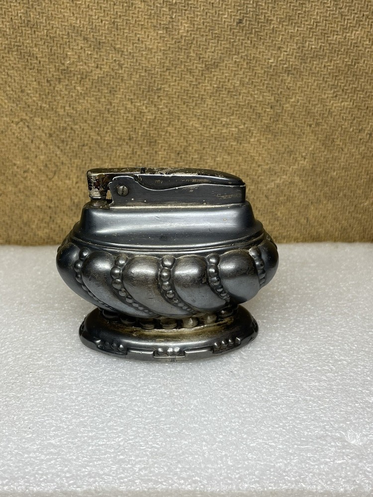 Ronson Table Lighter Crown Silver-Plated Made In U.S.A. Vintage