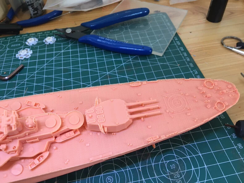 3D Printed 1/700 Soviet Admiral Ushakov Battleship Unpainted Model Kit