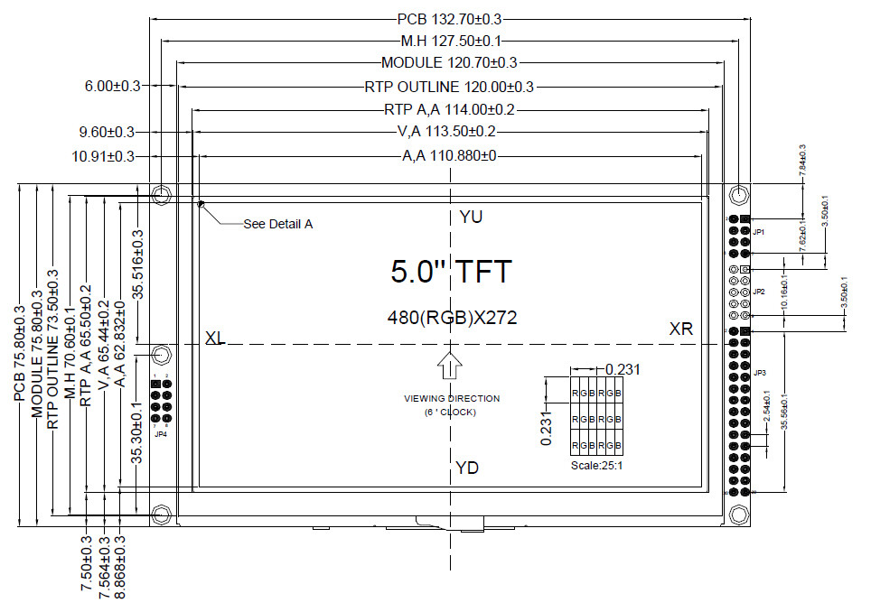 Serial,SPI 5" 5.0 inch TFT LCD Module Display w/Capacitive Touch Panel,Tutorial