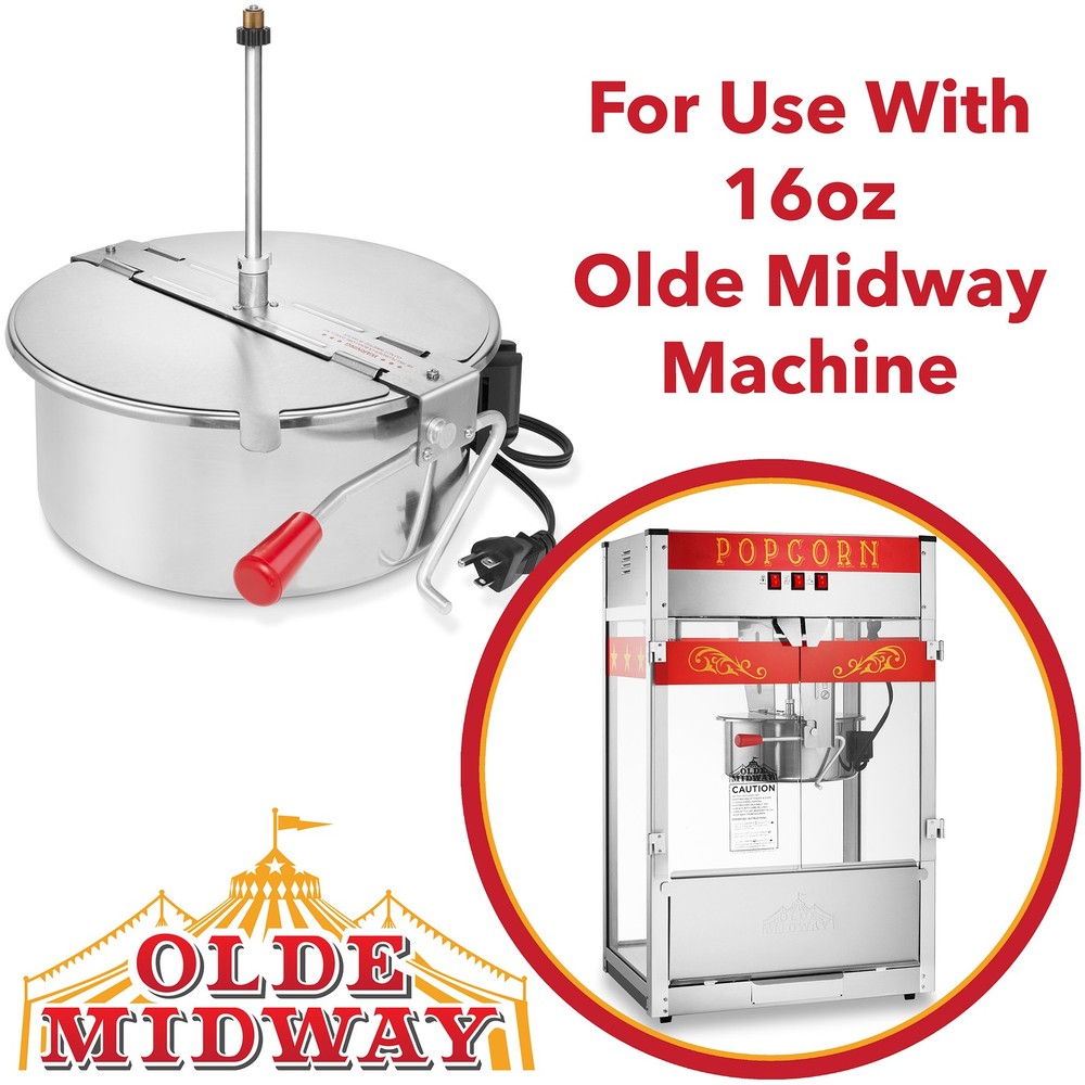 OPEN BOX - Replacement Kettle for 16-Ounce Olde Midway Popcorn Machines