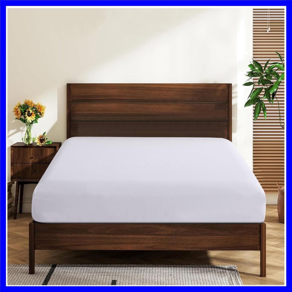 King Size 100% Egyptian Cotton Fitted Sheets 600 Thread Count 16" Deep Pocket...