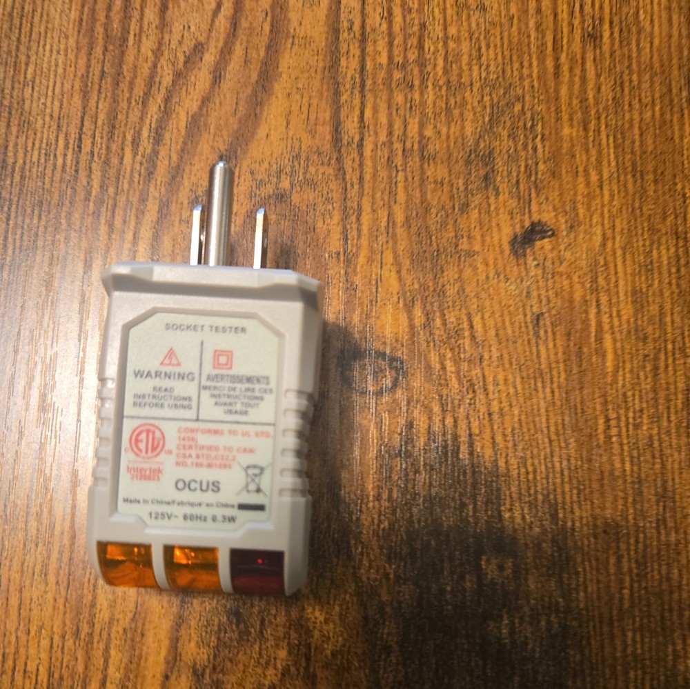 Circuit / Socket Tester by Earthing----Outlet Checker U.S. (Type B Wall Outlets)