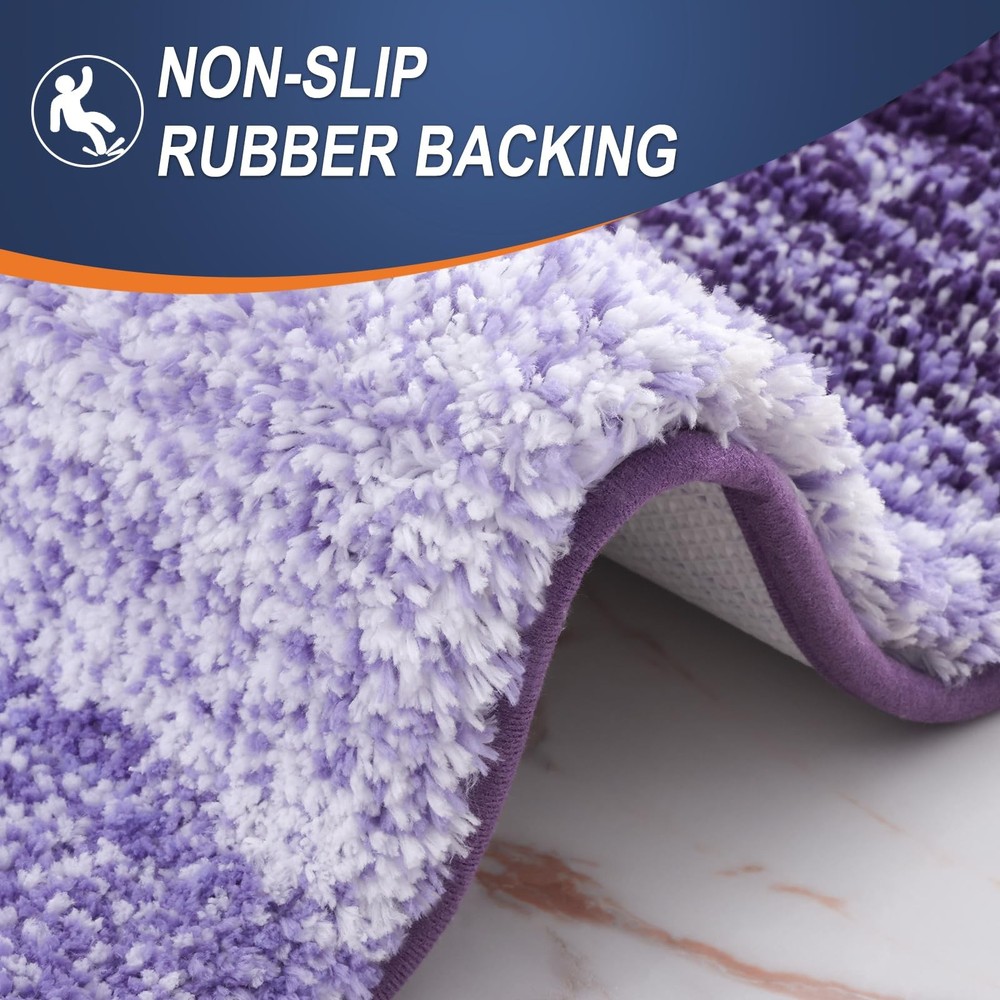 OLANLY Bathroom Runner Rugs 44x24, Extra Soft Absorbent Microfiber Bath Rugs,...