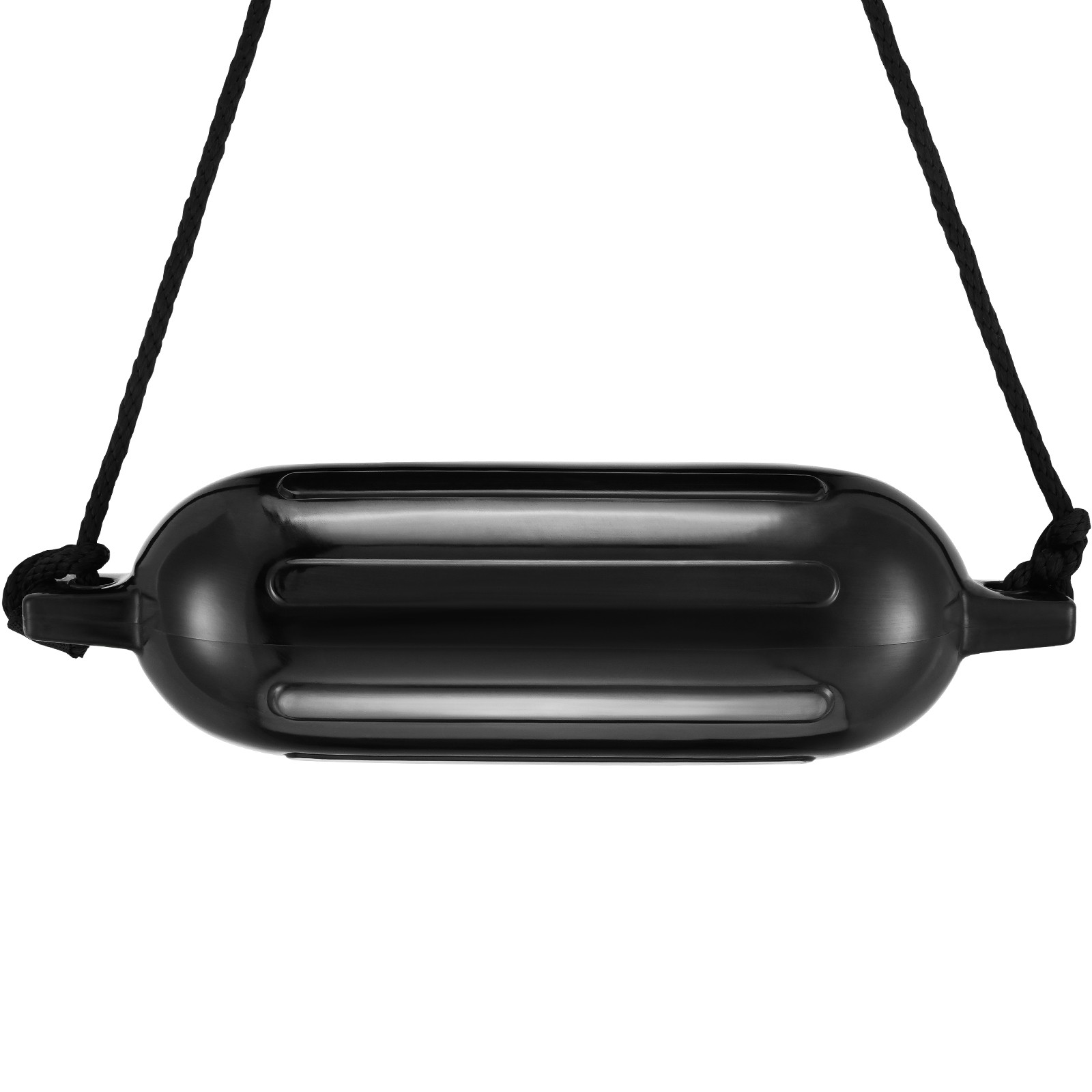 4Pcs Boat Fenders Inflatable Ribbed Boat Bumpers for Docking 5.5" x 20" Black