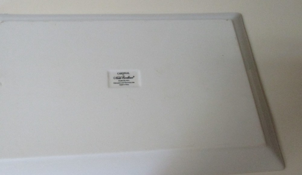Noble Excellence CARDINAL Rectangular Holiday Platter Tray NIB