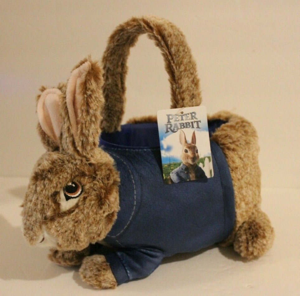 Dan Dee Peter Rabbit Plush Faux Fur Easter Basket, Table Decor NWT