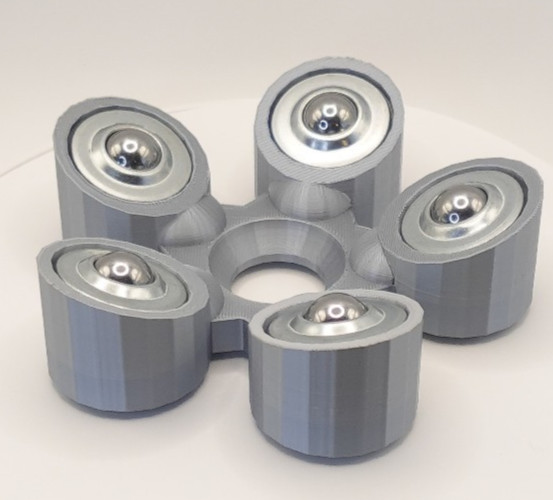 Bowling Ball Spinner Cup - Silky Silver