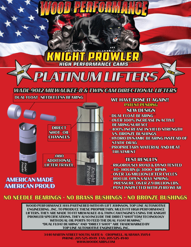 Wood Performance Alpha 2.0 Series Directional Roller Lifters Tappet Set Twin ...