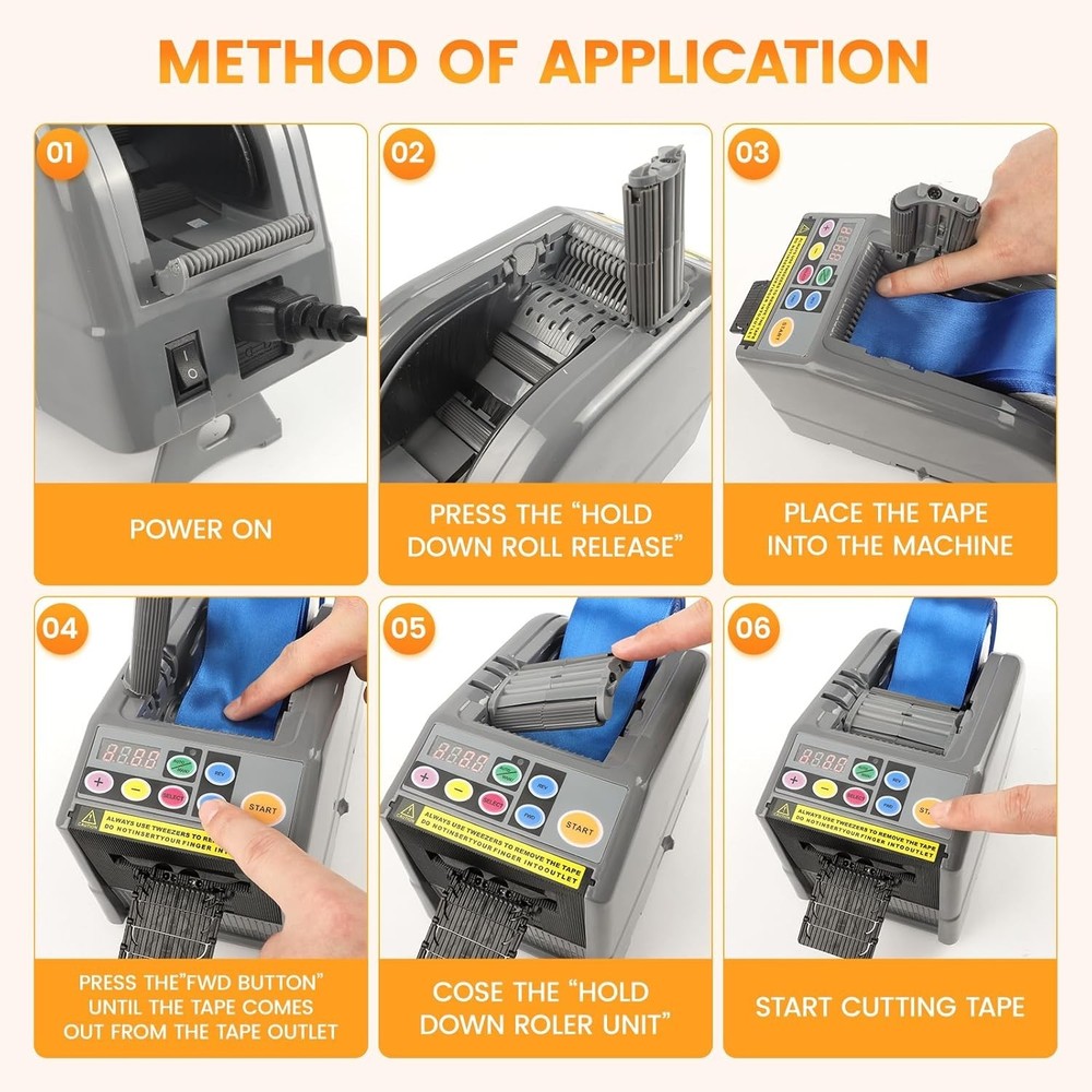 Portable Automatic Tape Cutter with Memory Settings - Enhance Packing Efficiency