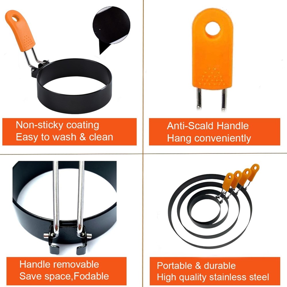 Griddle Pancake Ring 6 Inch 2 Pack New
