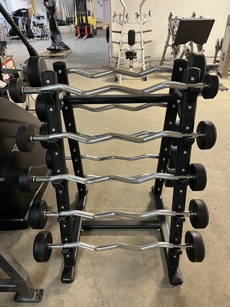 True Iron Ez Curl Fixed Barbell Sets With Rack!