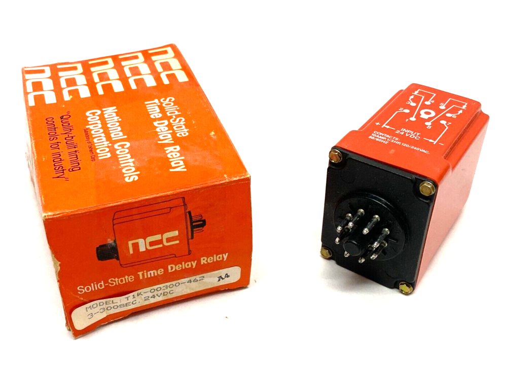 NCC National Controls Corp T1K-00300-462 Solid-State Time Delay Relay 3-300sec