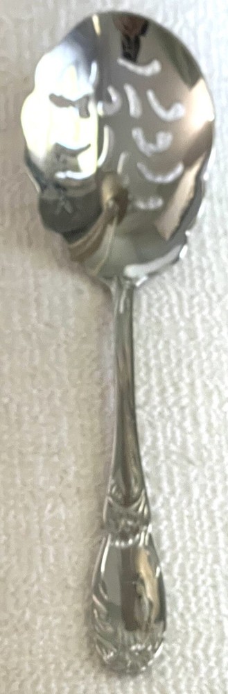 Reed & Barton LA BELLA STAINLESS Pierced Macaroni Server Spoon 9 7/8"
