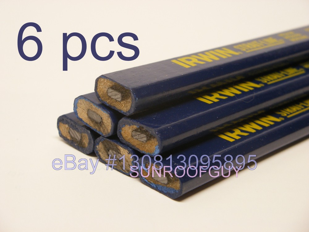 (6) IRWIN Strait-Line Classic Carpenter Pencil - NEW