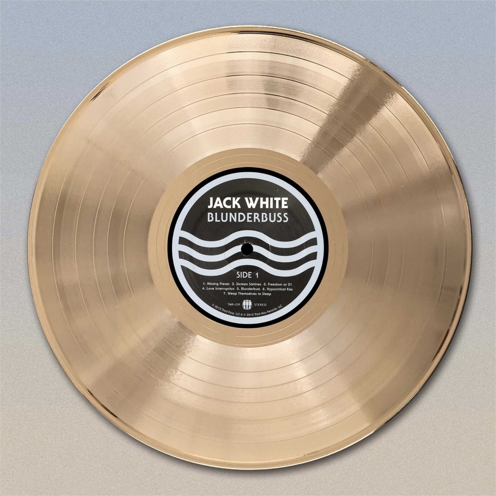 Jack White "Blunderbuss"  Gold LP Record wall art