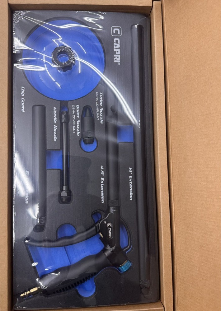 Capri Tools Windstorm EX High Performance Air Blow Gun, Master Set & Accessories