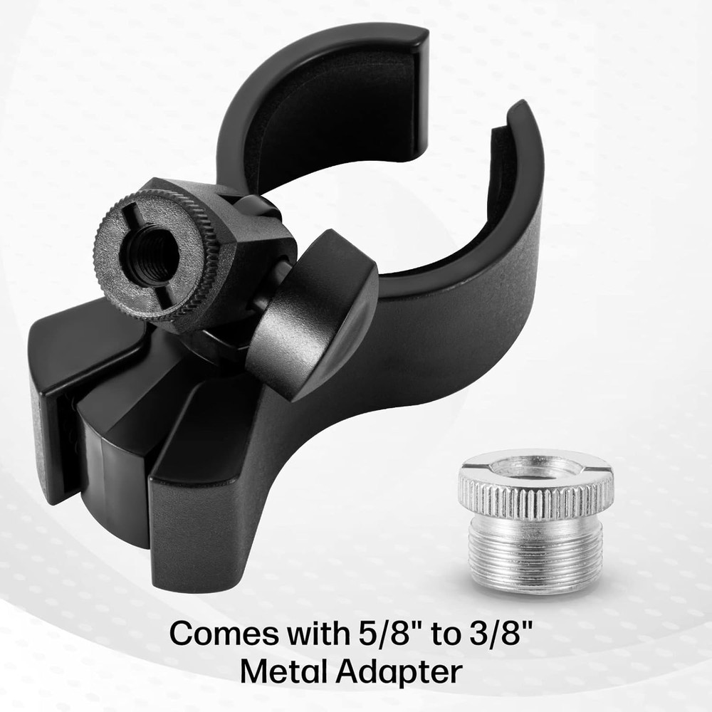 1Pcs Large Microphone Clip, Adjustable Mic Holder for Microphones with Outer Dia