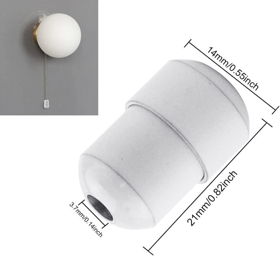 5 PCS Cord Connector for Light Pull, Metal Blind Pull Cord Ends White Light Pull