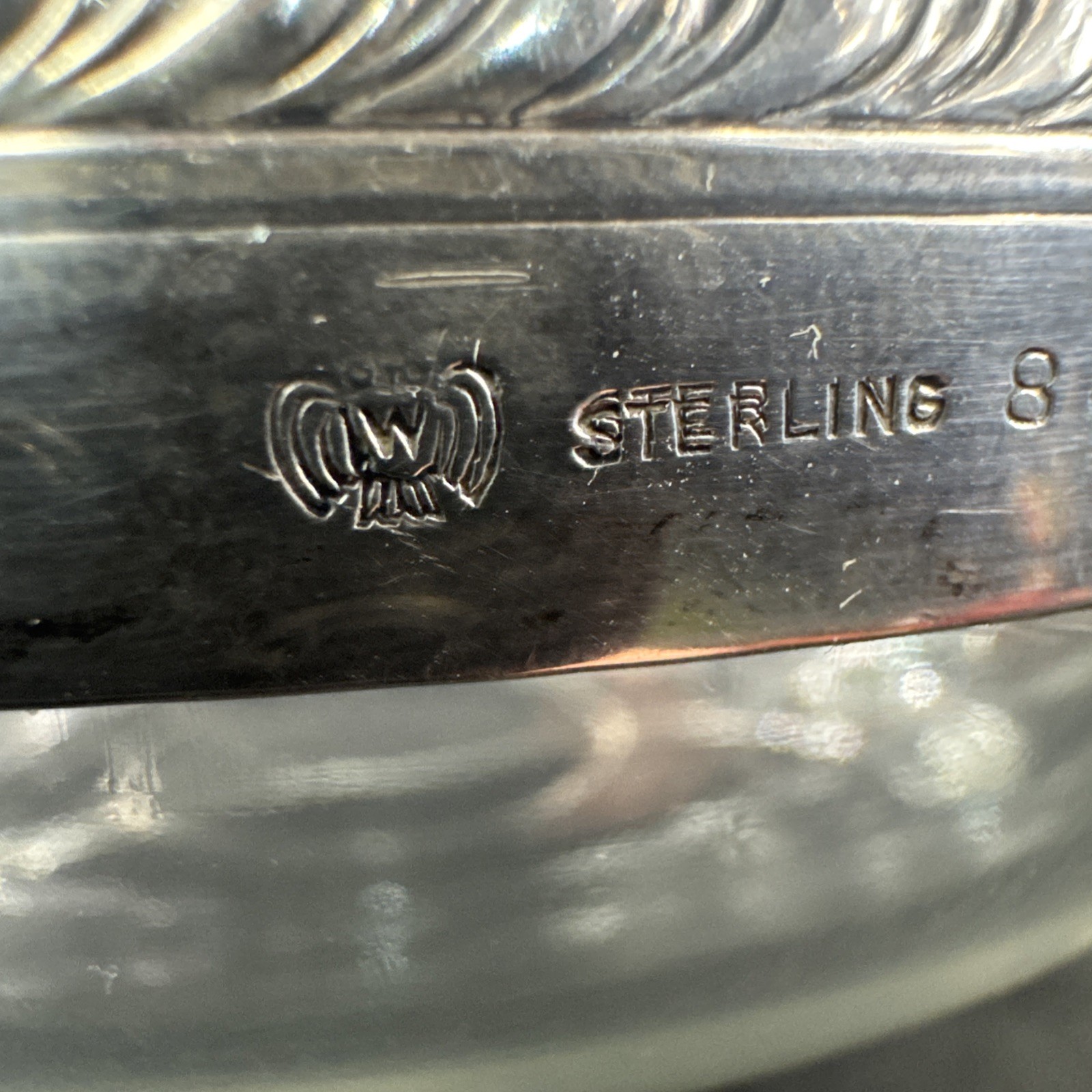 Weidlich Sterling 8319 Crystal 3 Footed Bowl 5.5” c1930s