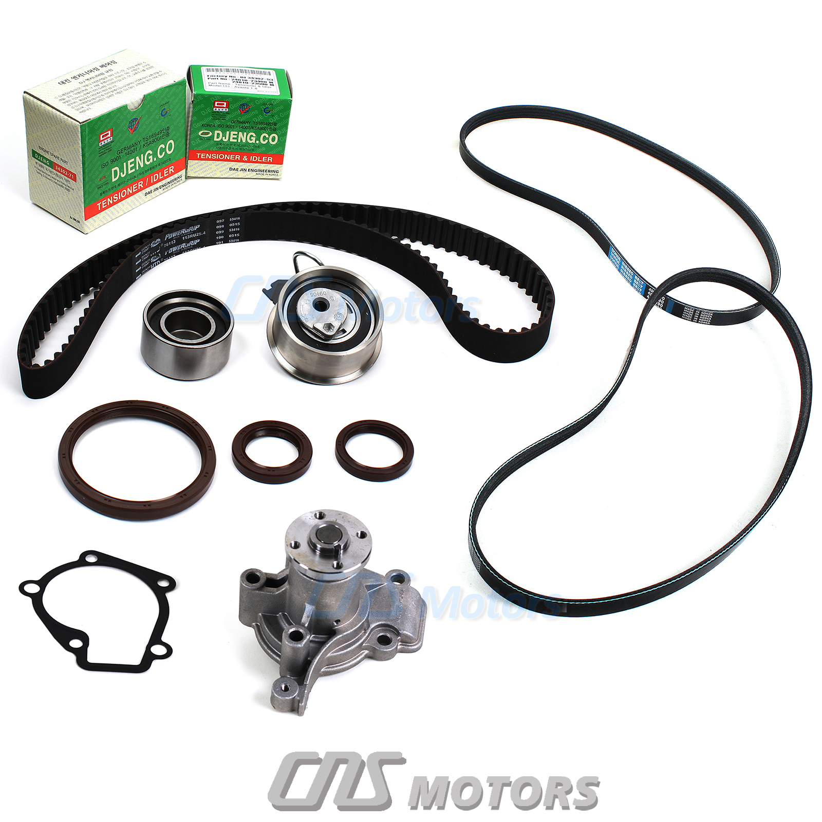 Gates HTD Timing Belt Kit V- Belt Water Pump for 2005-2010 Hyundai Kia 2.0L⭐⭐⭐⭐⭐