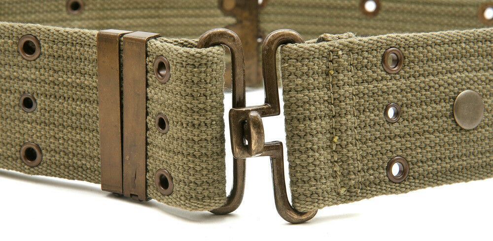 WW2 U.S. M1936 Pistol Belt LT OD marked JT&L 1943 will fit 25"- 45" waist