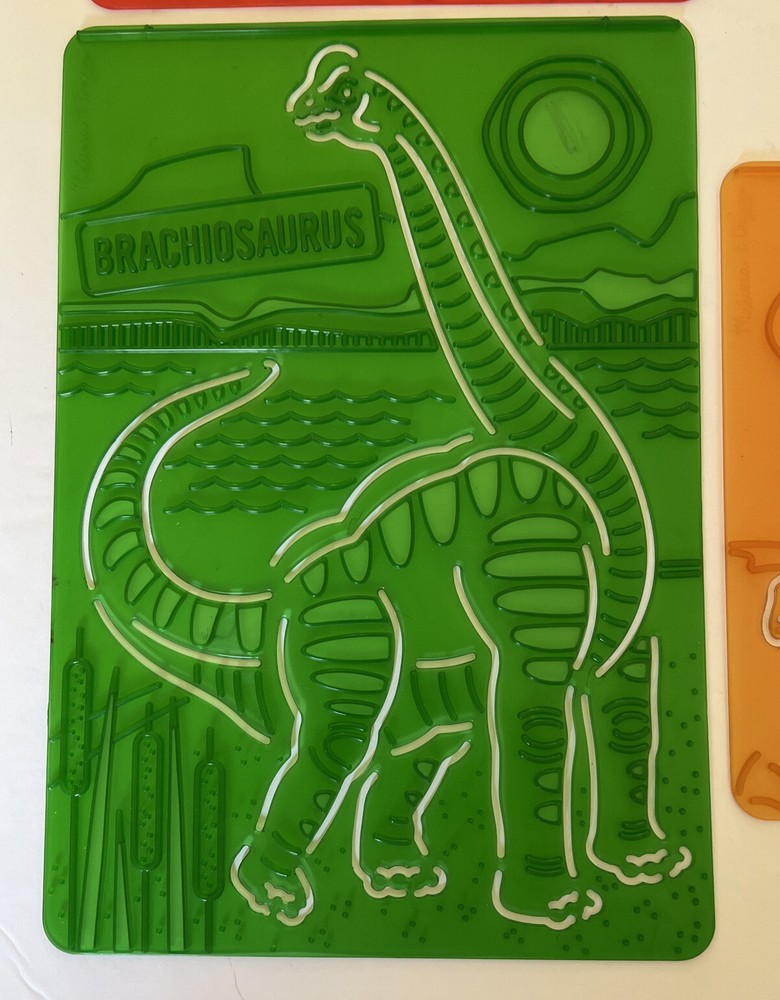 Melissa & Doug Textured Dinosaur Stencils 4 Rubbing Plates