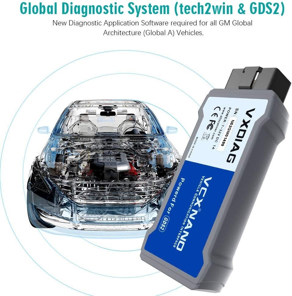 (NO TECH2WIN) VXDIAG VCX Nano GM USB + Surface Tablet w/GDS2 & Techline Software