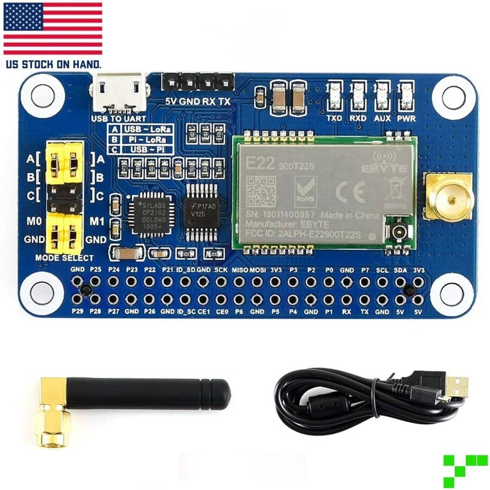Waveshare SX126X LoRa HAT for Raspberry Pi SX1262 Long Range Wireless Module