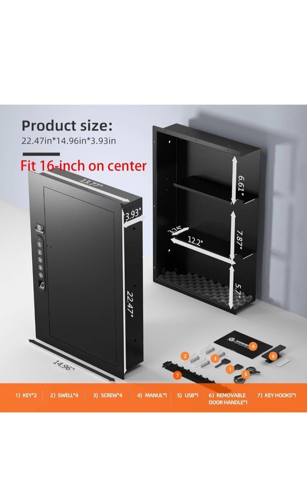 Xdeer Security Flat Wall Safe