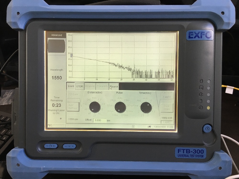 EXFO FTB-300 working unit B&W screen
