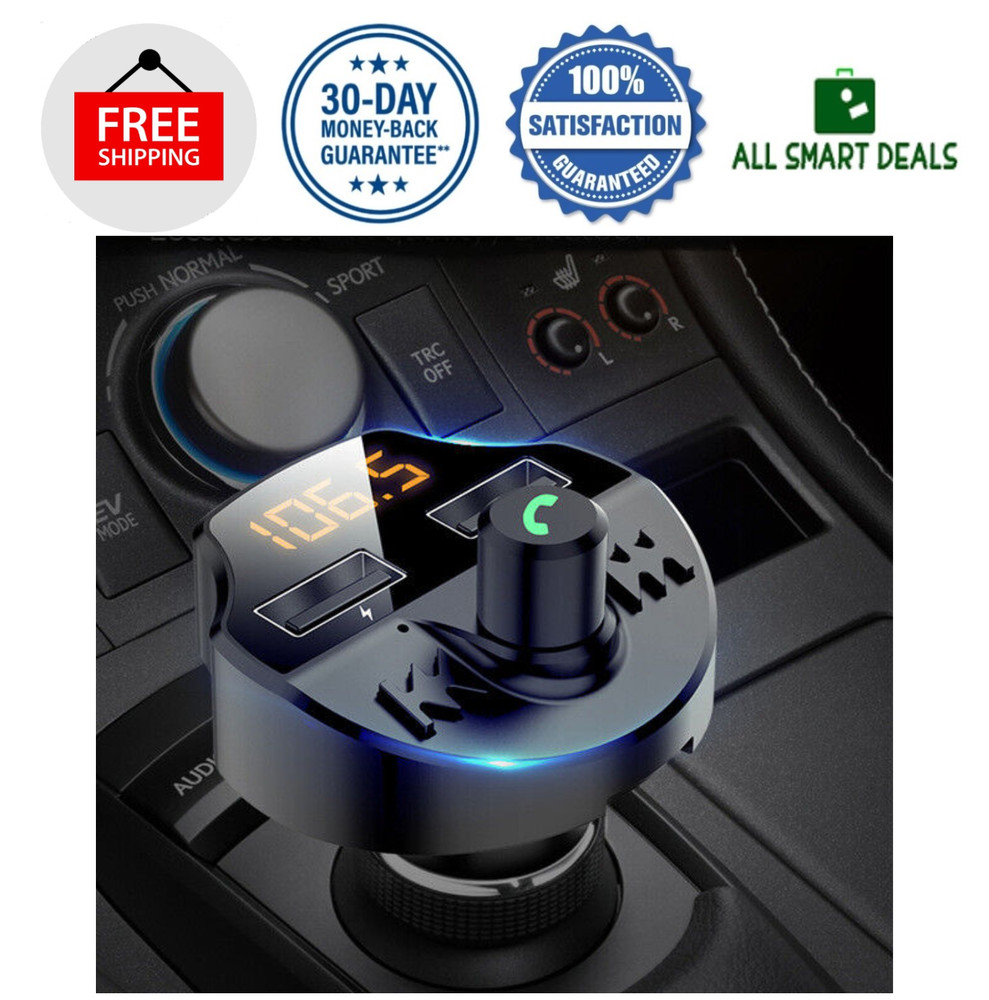 Reproductor De Musica Para Carro Bluetooth MP3 Cargador Radio FM Perchera