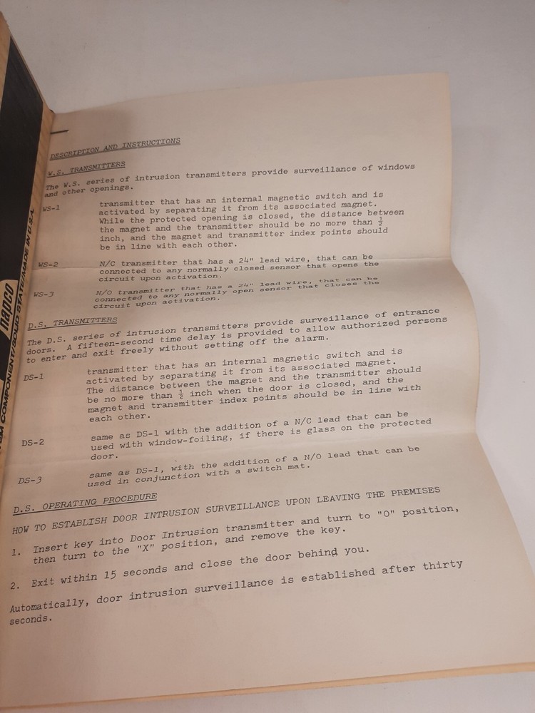 Vtg Napcon 3 Security System Component Model R-1