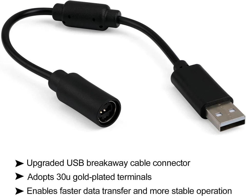 USB Breakaway Cable Compatible with Logitech G920, Ferrari 458 Fast Data Transmi