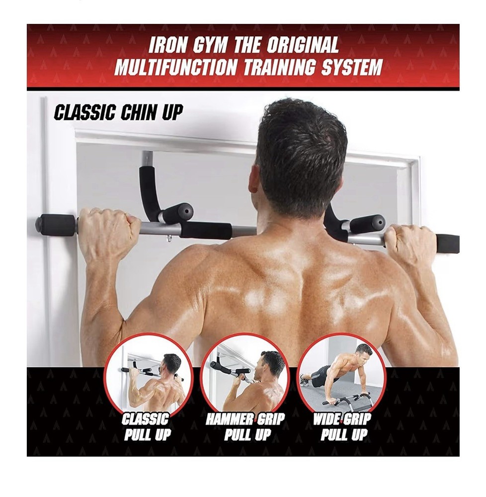Iron Gym Pull-Up Bar - Total Upper Body Workout Bar for Doorway