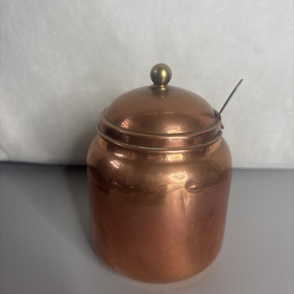 KOREAN Copper Jam Jar w/Brass Spoon