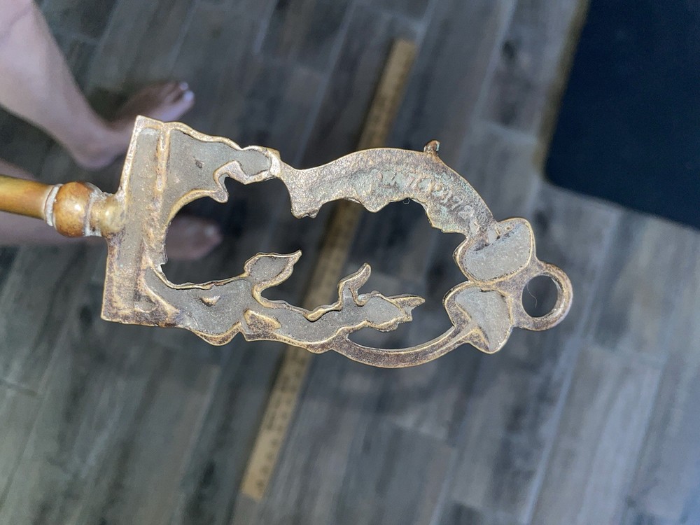 Pixie Pixies At Play Antique Fire Poker Brass