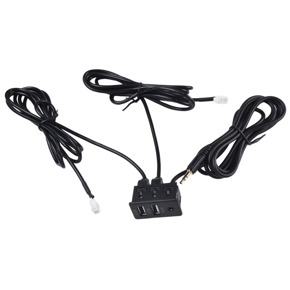 Multi Purpose Car Dash Mount USB AUX Port Panel Interface Extension Adapter
