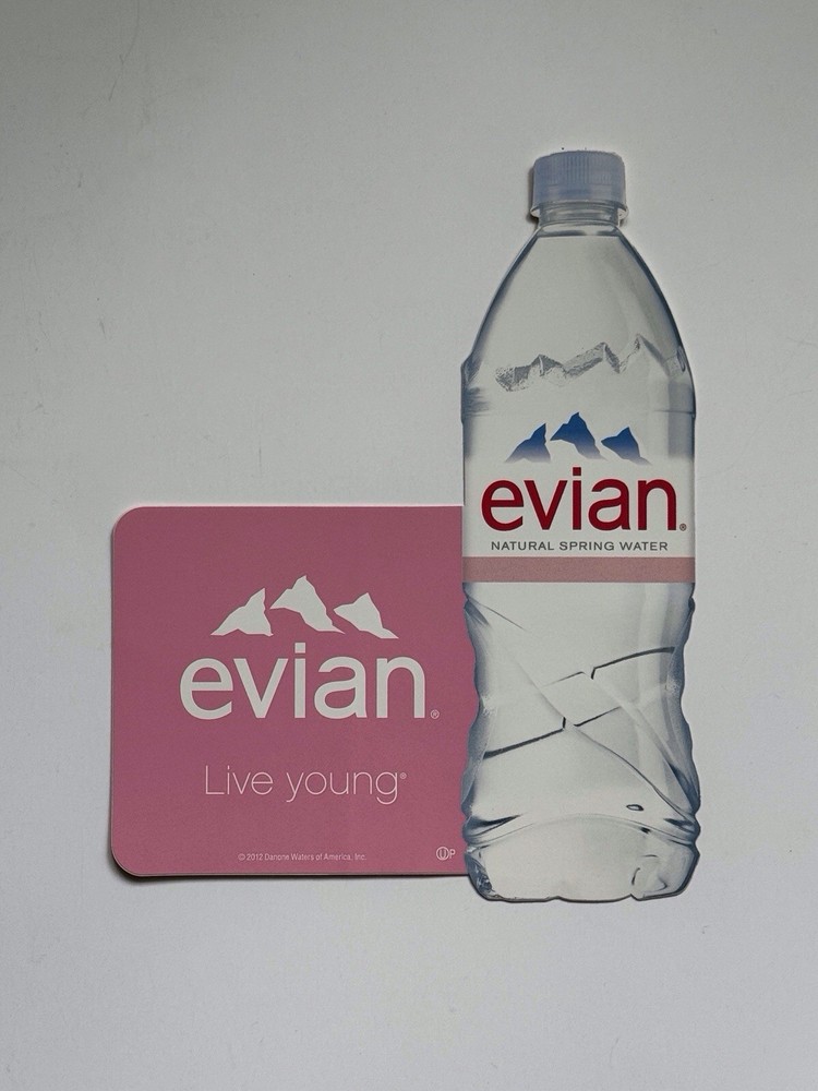 Evian Natural Spring Water Live Young Sticker Decal
