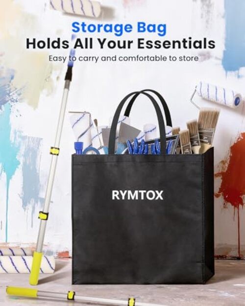 33PCS Paint Roller Kit with Extension Pole | 2–4 FT Pole | 9" & 4" Paint