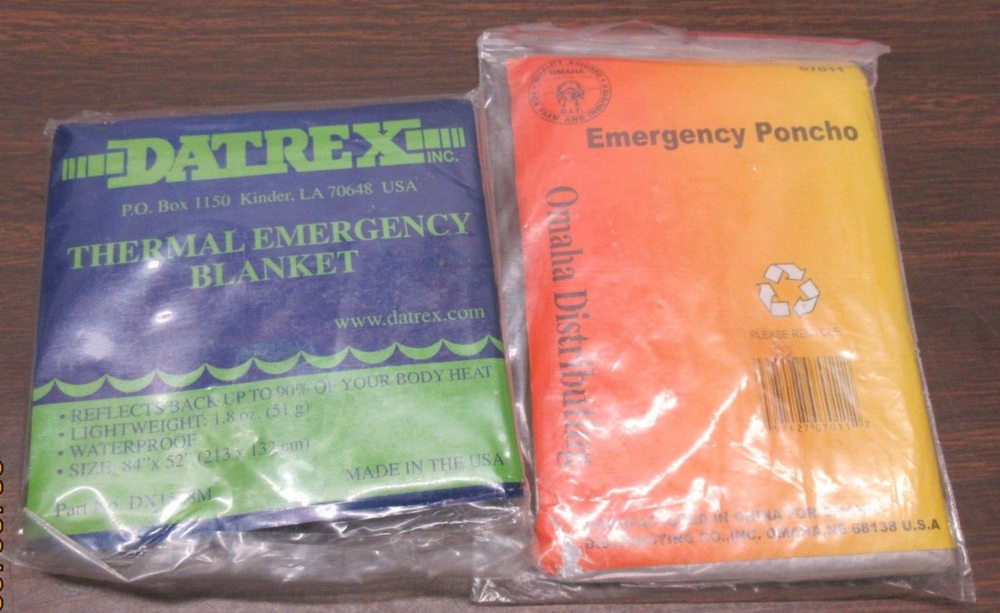 Thermal Emergency Blanket and Emergency Ponco