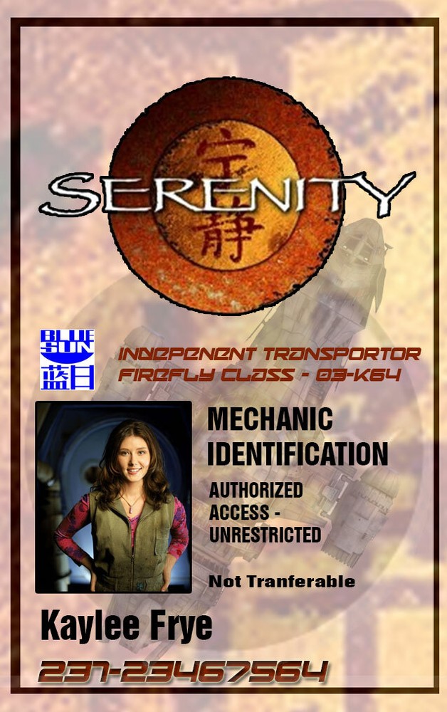 Firefly Serenity Kaylee Badge