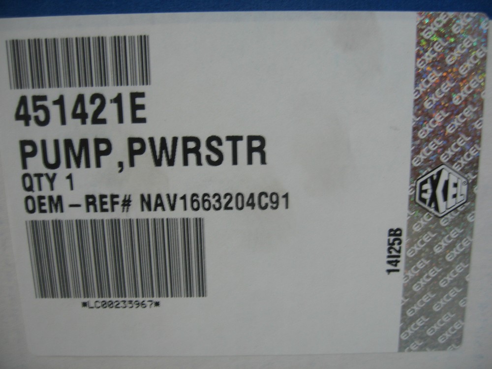 Power Steering Pump RH Rotation for International Excel# 451421E Ref# 1663204C91
